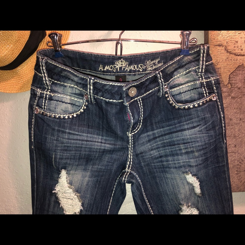 Almost Famous Always Fabulous distressed 9